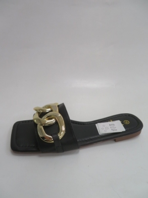 Klapki damskie na płaskim (36-41) 2305-13 BLACK