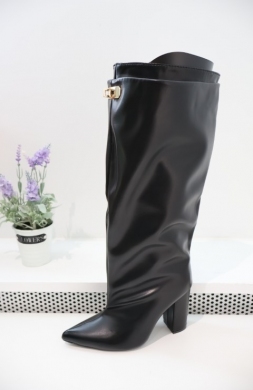 Kozaki damskie na obcasie (36-41) 2912A BLACK
