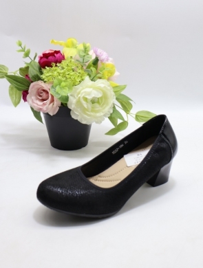Czółenki damskie na obcasie (36-41) J-186 BLACK