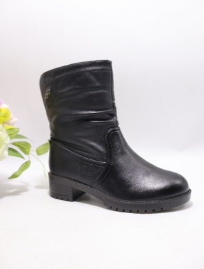 Botki damskie ocieplane na obcasie (36-41) 2326 BLACK