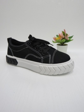 Buty sportowe damskie na płaskim (36-41) UB02 BLACK/WHITE