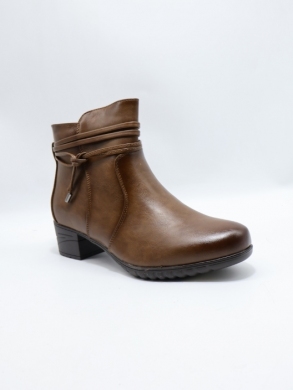 Botki damskie ocieplane na obcasie (36-41) 61692 BROWN