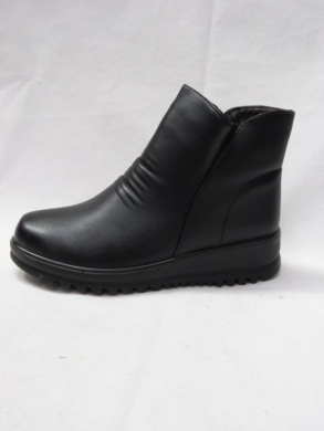 Botki damskie ocieplane na płaskim (36-41) A8828 BLACK