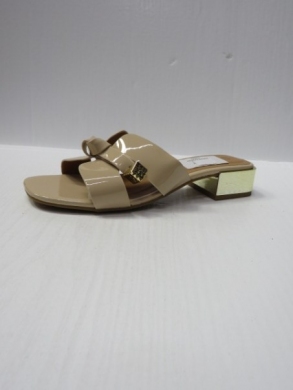Klapki damskie na obcasie (36-41) CEO513 BEIGE