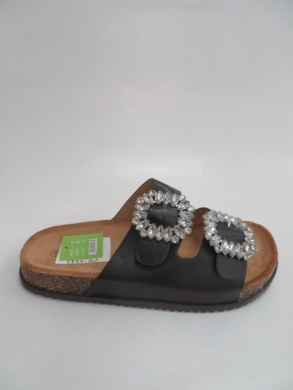 Klapki damskie na płaskim (36-41) 8051 BLACK