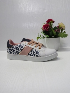 Buty sportowe damskie na płaskim (36-41) QS-59 PINK/NAVY