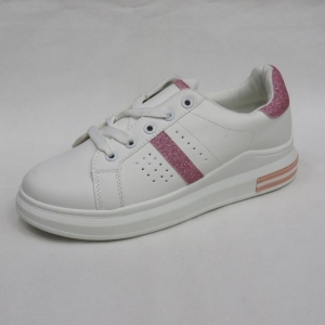 Buty sportowe damskie na płaskim (36-41) CNT-35 WHITE/PINK