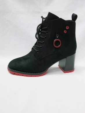 Botki damskie ocieplane na obcasie (36-41) X-6603-5A1 BLACK