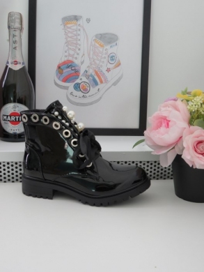 Botki damskie na płaskim (36-41) 5615 BLACK