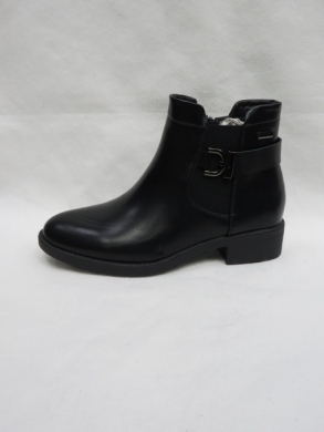Botki damskie ocieplane na płaskim (36-41) 588-55 BLACK