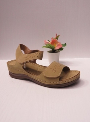 Sandały damskie na koturnie (36-41) XD-2202 APRICOT