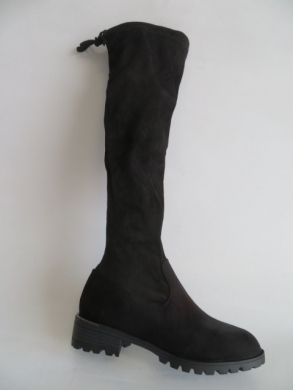 Kozaki damskie jesienne na płaskim (36-41) 2964 BLACK