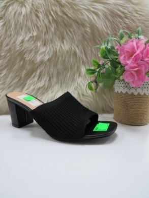 Klapki damskie na obcasie (36-41) F265 BLACK