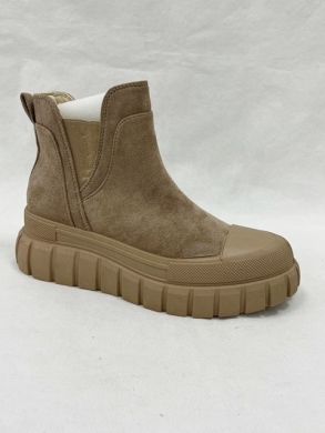 Botki damskie na płaskim (36-41) F1015 KHAKI