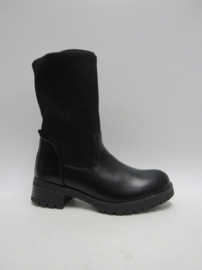 Botki damskie na płaskim (36-41) 566-11 BLACK