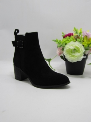 Botki damskie ocieplane na obcasie (36-41) C833 BLACK