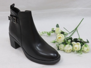Botki damskie ocieplane na obcasie (36-41) UK90 BLACK