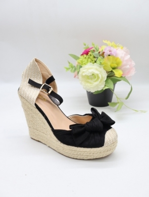 Sandały damskie na koturnie (36-41) SJ-4 BLACK