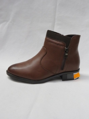 Botki damskie ocieplane na płaskim (36-41) Z622-1 BROWN