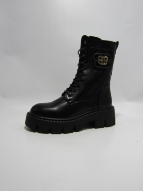 Botki damskie na płaskim (36-41) DE833P BLACK