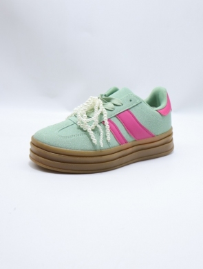 Buty sportowe damskie na płaskim (36-41) 24040 GREEN