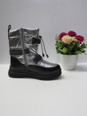 Śniegowce dziewczęce (32-37) A309 BLACK/SILVER