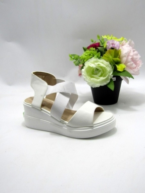 Sandały damskie na koturnie (36-41) B-1068 WHITE