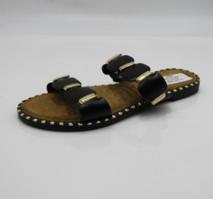 Klapki damskie na płaskim (36-41) DM99 BLACK