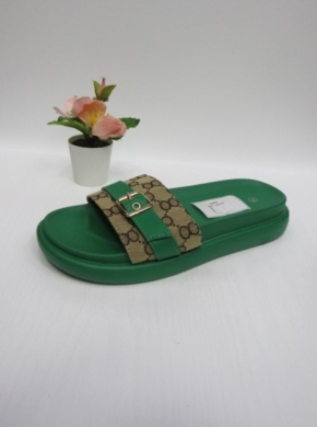 Klapki damskie na płaskim (36-41) 0-86 GREEN
