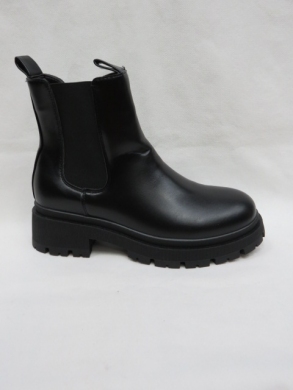 Botki damskie ocieplane na płaskim (36-41) VL188 BLACK