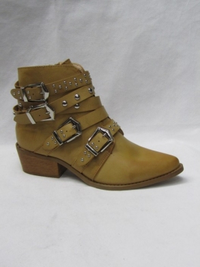 Botki damskie na płaskim (36-41) T218 CAMEL