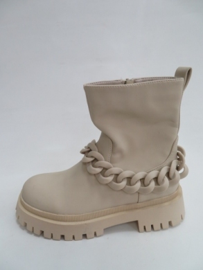 Botki damskie jesienne na płaskim (36-41) 7796 BEIGE