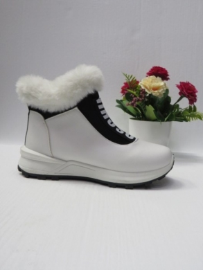 Botki damskie ocieplane na płaskim (36-41) 9130-8 WHITE