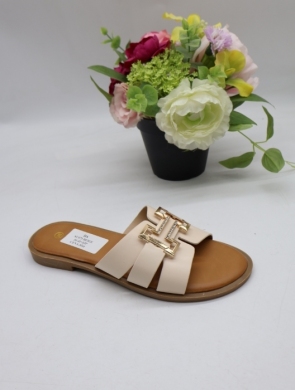 Klapki damskie na płaskim (36-41) SU073 BEIGE