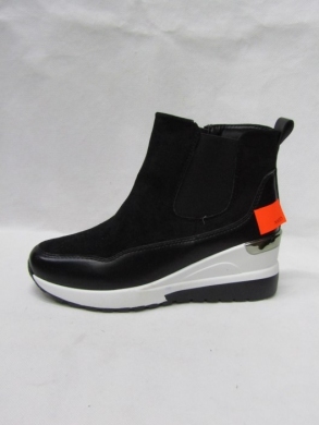 Botki damskie ocieplane na koturnie (36-41) JH-B001 BLACK