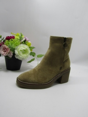 Botki damskie na obcasie (36-41) 6079 KHAKI