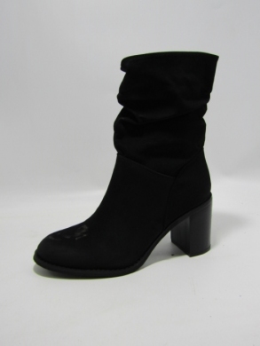 Botki damskie ocieplane na obcasie (36-41) M725 BLACK