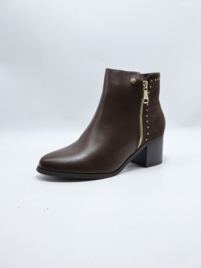 Botki damskie ocieplane na obcasie (36-41) 68166 BROWN