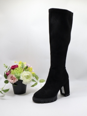 Kozaki damskie na obcasie (36-41) R67 BLACK