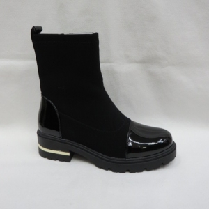 Botki damskie ocieplane na płaskim (36-41) JJ46 BLACK