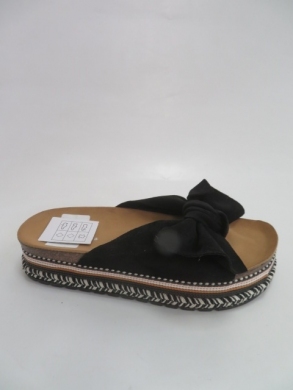 Klapki damskie na płaskim (36-41) J1163-1 BLACK