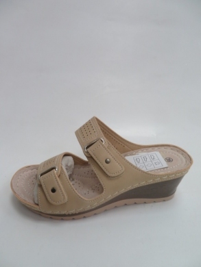 Klapki damskie na koturnie (36-41) Q7008 BEIGE