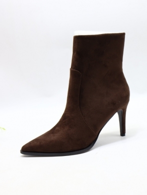 Botki damskie na szpilce (36-41) G19 BROWN