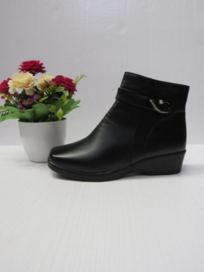 Botki damskie ocieplane na koturnie (37-42) F-17 BLACK