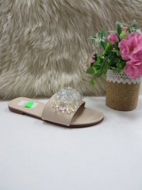 Klapki damskie na płaskim (36-41) C2511 BEIGE