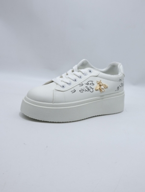 Buty sportowe damskie na płaskim (36-41) NN602 WHITE