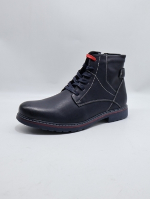 Botki męskie ocieplane (41-46) 2301 NAVY/RED