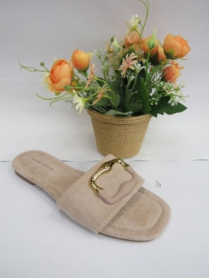 Klapki damskie na płaskim (36-41) 1730 BEIGE