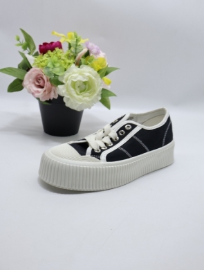 Trampki damskie na płaskim (36-41) 8811-SP BLACK