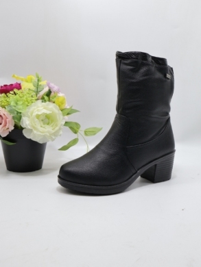 Botki damskie ocieplane na obcasie (39-43) DZ2-26 BLACK